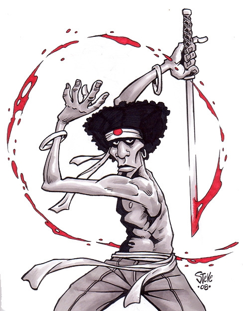 Afro Samurai, in Steve Willhite's September 2008: Afro-American Comic  Characters Comic Art Gallery Room